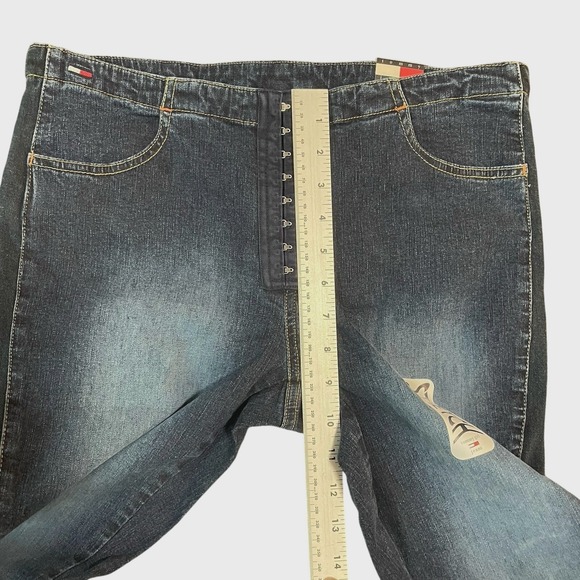Vintage Tommy Jeans Mid Rise Flare Dark Faded Y2K 90s Deadstock RARE NWT Sz 11 - Picture 7 of 11